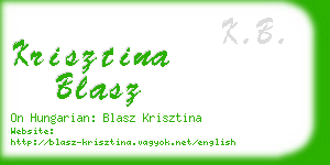 krisztina blasz business card